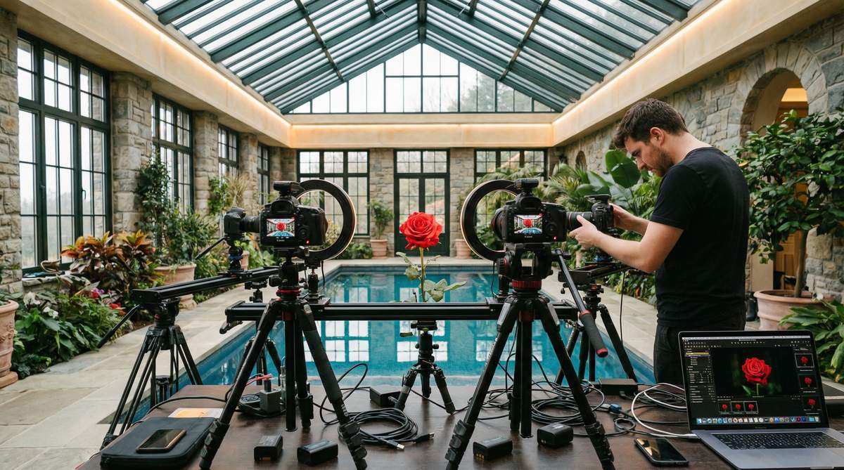 草莓视频盆景艺术植物视频制作